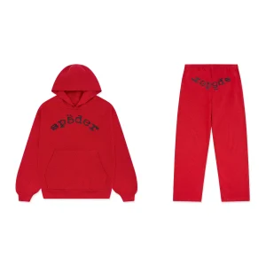 SP5DER VVS TRACKSUIT RED