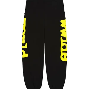 Sp5der Beluga Sweatpants Black/Yellow