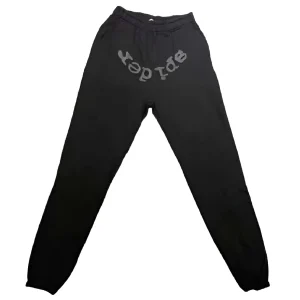 Sp5der Reverse Logo Sweatpant Black
