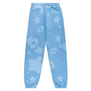 Sp5der Star Pattern Sweatpants Blue