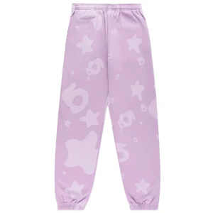 Sp5der Star Pattern Sweatpants Purple