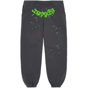 Sp5der Wait Web Sweatpants Slate Grey
